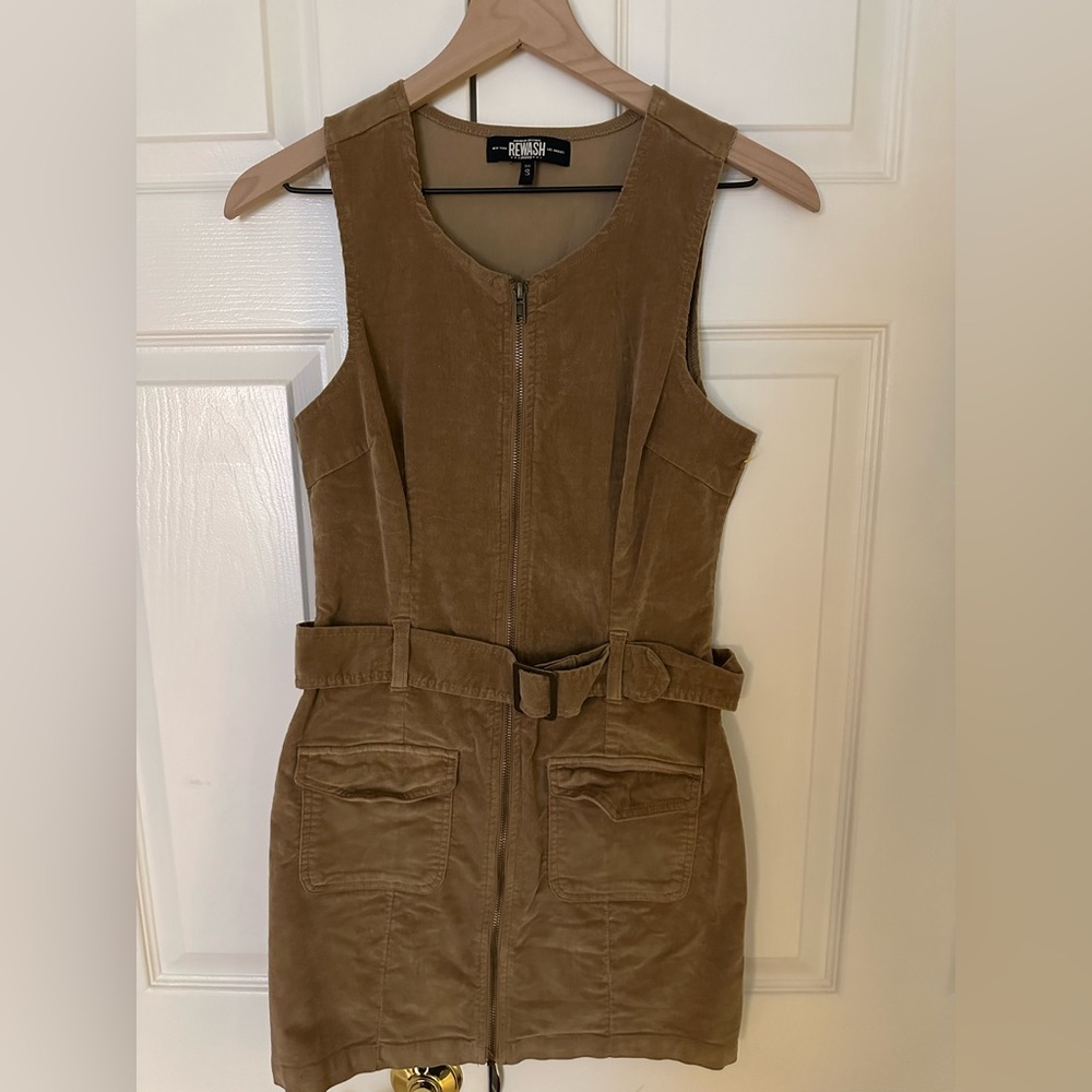 Rewash Tan Corduroy Dress